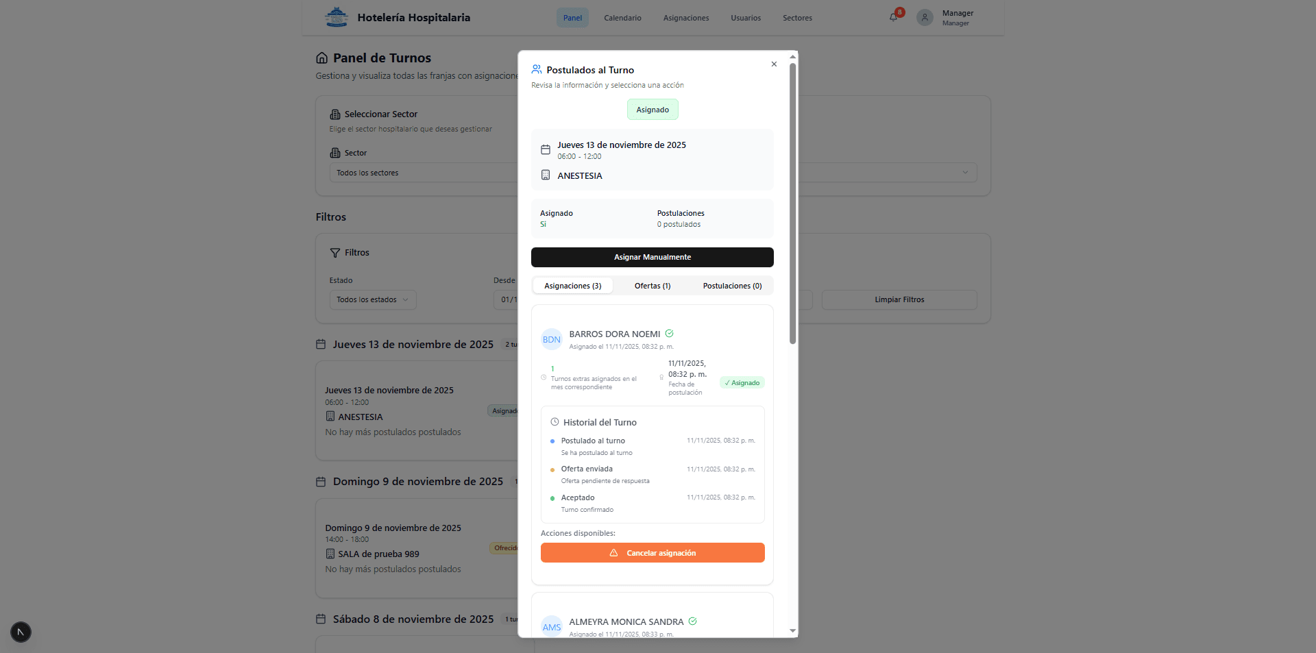 Formulario de ofrecimiento de turno a trabajadores
